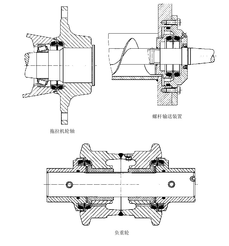 浮動(dòng)油封的軸輪機(jī)械截面平面設(shè)計(jì)圖