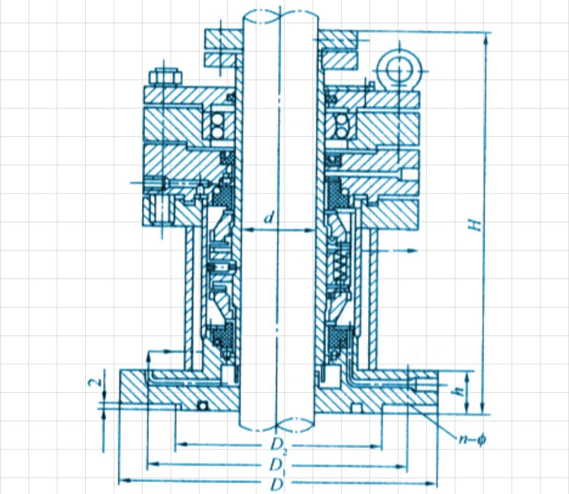 端面彈簧釜用機械密封件結(jié)構(gòu)圖