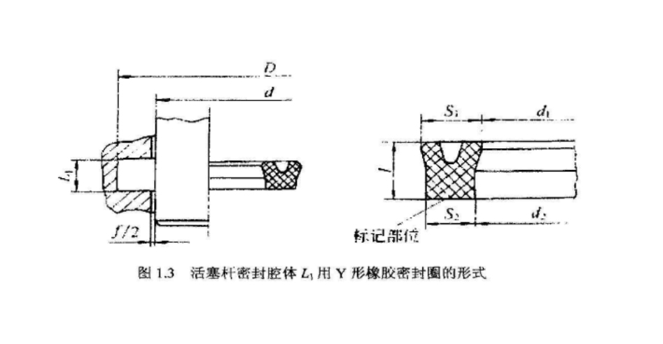 活塞桿密封腔體的結(jié)構(gòu)示意圖